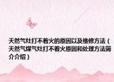 天然气灶打不着火的原因以及维修方法（天然气煤气灶打不着火原因和处理方法简介介绍）