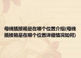 母线插接箱是在哪个位置介绍(母线插接箱是在哪个位置详细情况如何)
