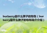 burberry是什么牌子的包包（burberry是什么牌子的包包简介介绍）