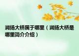 润扬大桥属于哪里（润扬大桥是哪里简介介绍）