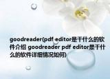 goodreader(pdf editor是干什么的软件介绍 goodreader pdf editor是干什么的软件详细情况如何)