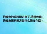 钓鲫鱼的饵料配方来了,值得收藏（钓鲫鱼饵料配方是什么简介介绍）