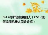 cs1.6怎样添加机器人（CS1.6如何添加机器人简介介绍）