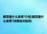 解囊是什么意思?介绍(解囊是什么意思?详细情况如何)