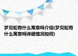 梦见蛇有什么寓意吗介绍(梦见蛇有什么寓意吗详细情况如何)