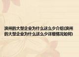 滨州的大型企业为什么这么少介绍(滨州的大型企业为什么这么少详细情况如何)