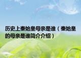 历史上秦始皇母亲是谁（秦始皇的母亲是谁简介介绍）