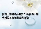 赛场上海明威的名言介绍(赛场上海明威的名言详细情况如何)