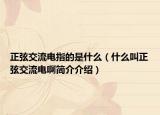 正弦交流电指的是什么（什么叫正弦交流电啊简介介绍）