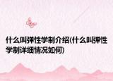 什么叫弹性学制介绍(什么叫弹性学制详细情况如何)