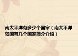 南太平洋有多少个国家（南太平洋岛国有几个国家简介介绍）