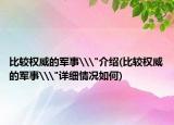 比较权威的军事\