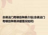 念佛法门有哪些种类介绍(念佛法门有哪些种类详细情况如何)