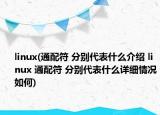 linux(通配符 分别代表什么介绍 linux 通配符 分别代表什么详细情况如何)