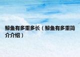 鲸鱼有多重多长（鲸鱼有多重简介介绍）