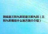 到底是三拜九叩还是三叩九拜（三拜九叩用在什么地方简介介绍）