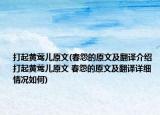 打起黄莺儿原文(春怨的原文及翻译介绍 打起黄莺儿原文 春怨的原文及翻译详细情况如何)