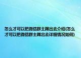 怎么才可以把微信群主踢出去介绍(怎么才可以把微信群主踢出去详细情况如何)