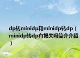 dp转minidp和minidp转dp（minidp转dp有损失吗简介介绍）