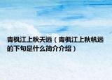 青枫江上秋天远（青枫江上秋帆远的下句是什么简介介绍）