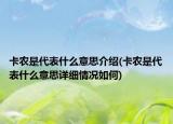 卡农是代表什么意思介绍(卡农是代表什么意思详细情况如何)