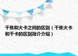 千焦和大卡之间的区别（千焦大卡和千卡的区别简介介绍）