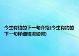 今生有约的下一句介绍(今生有约的下一句详细情况如何)