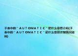 手表中的＂ＡＵＴＯＭＡＴＩＣ＂是什么意思介绍(手表中的＂ＡＵＴＯＭＡＴＩＣ＂是什么意思详细情况如何)