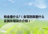 铂金是什么?（金箔到底是什么及其作用简介介绍）