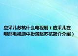 应采儿苏杭什么电视剧（应采儿在哪部电视剧中扮演赵苏杭简介介绍）