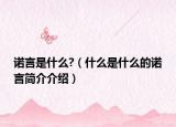 诺言是什么?（什么是什么的诺言简介介绍）