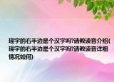 瑶字的右半边是个汉字吗?请教读音介绍(瑶字的右半边是个汉字吗?请教读音详细情况如何)