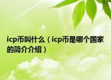icp币叫什么（icp币是哪个国家的简介介绍）