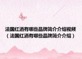 法国红酒有哪些品牌简介介绍视频（法国红酒有哪些品牌简介介绍）
