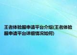王者体验服申请平台介绍(王者体验服申请平台详细情况如何)