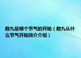 数九是哪个节气的开始（数九从什么节气开始简介介绍）