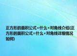正方形的面积公式=什么×对角线介绍(正方形的面积公式=什么×对角线详细情况如何)