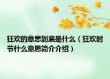 狂欢的意思到底是什么（狂欢时节什么意思简介介绍）