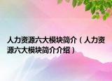 人力资源六大模块简介（人力资源六大模块简介介绍）