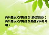 高兴的反义词是什么(最佳答案)（高兴的反义词是什么谢谢了简介介绍）