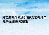 刘恒有几个儿子介绍(刘恒有几个儿子详细情况如何)