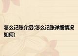 怎么记账介绍(怎么记账详细情况如何)