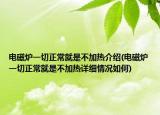 电磁炉一切正常就是不加热介绍(电磁炉一切正常就是不加热详细情况如何)