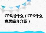 CPK指什么（CPK什么意思简介介绍）