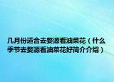 几月份适合去婺源看油菜花（什么季节去婺源看油菜花好简介介绍）