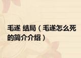 毛遂 结局（毛遂怎么死的简介介绍）