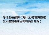 为什么会背调（为什么i背调突然这么火谁知道原因吗啊简介介绍）