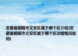 安徽省铜陵市义安区属于哪个区介绍(安徽省铜陵市义安区属于哪个区详细情况如何)