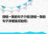 团结一致的句子介绍(团结一致的句子详细情况如何)