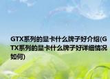 GTX系列的显卡什么牌子好介绍(GTX系列的显卡什么牌子好详细情况如何)